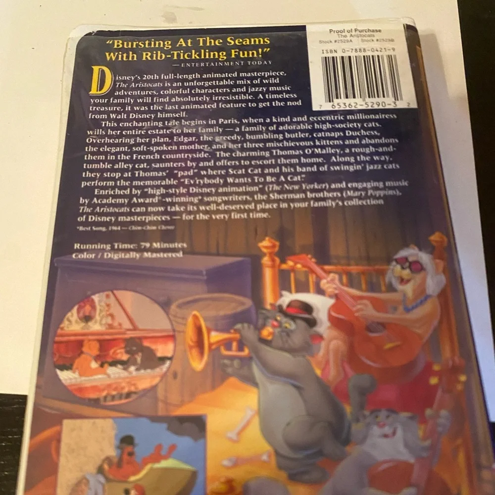 Disney The Aristocats VHS